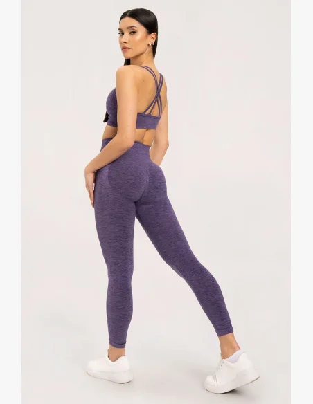 Gym Glamour Legíny seamless push up Dark Plum