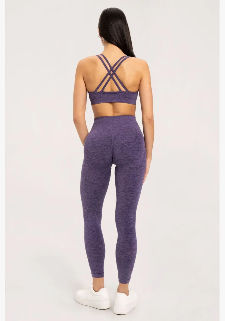 Gym Glamour Legíny seamless push up Dark Plum