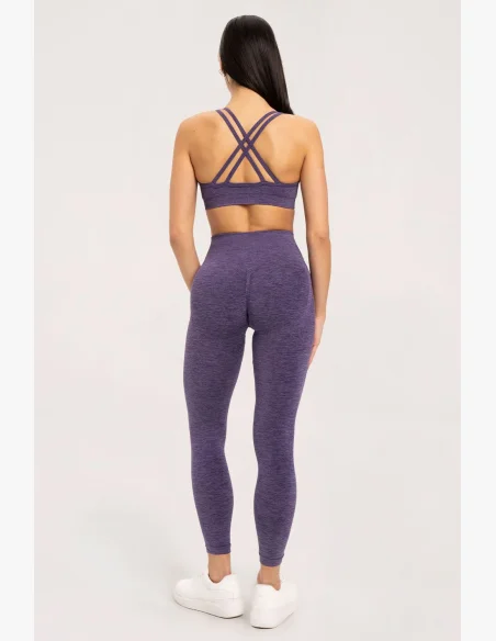 Gym Glamour Legíny seamless push up Dark Plum