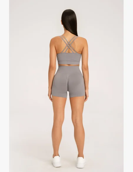 Gym Glamour Šortky push up 2.0 Ghost Grey