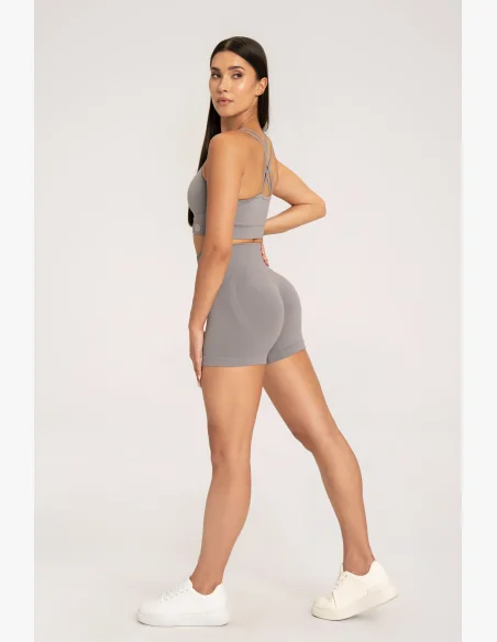 Gym Glamour Šortky push up 2.0 Ghost Grey