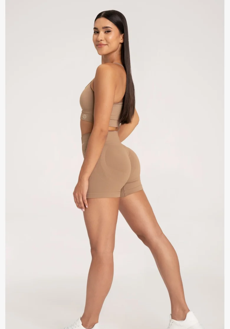 Gym Glamour Kraťasy push up 2.0 Nougat