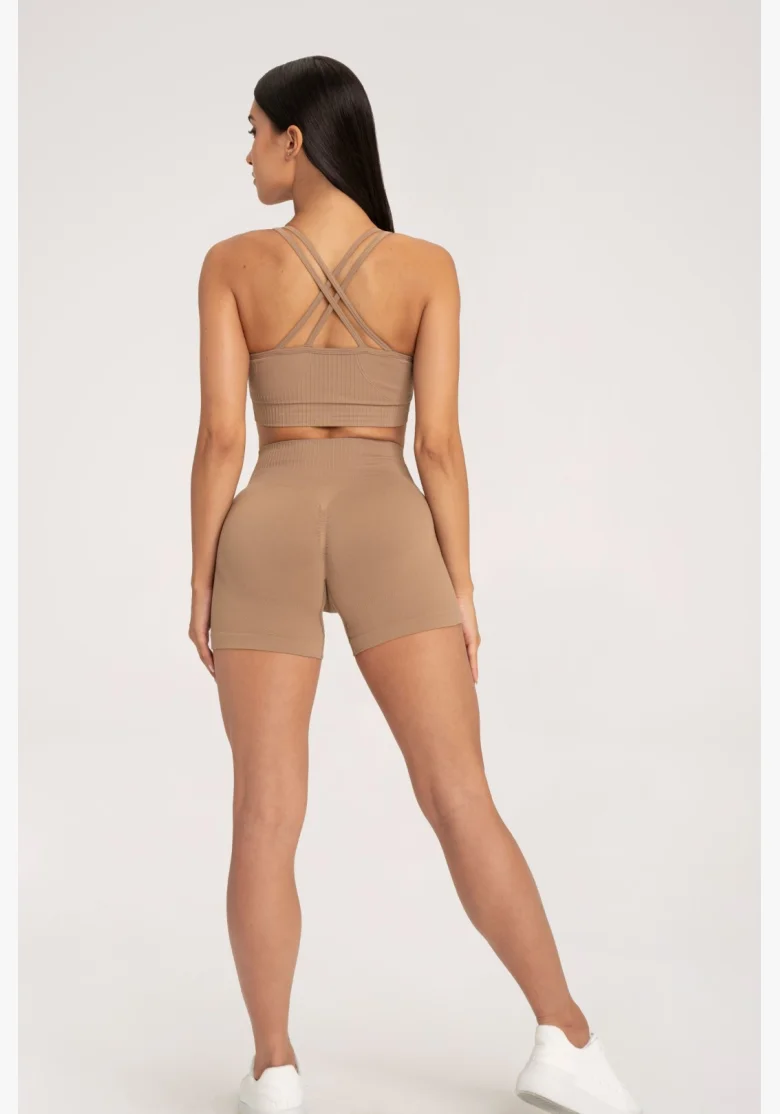 Gym Glamour Kraťasy push up 2.0 Nougat