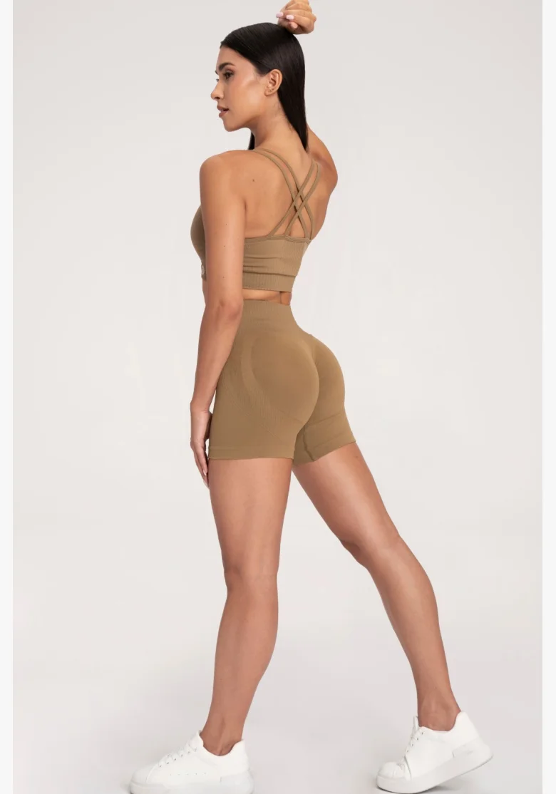 Gym Glamour Šortky push up 2.0 Safari
