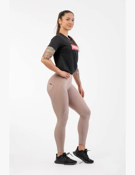NEBBIA Lifting Effect Bubble Butt legíny s vysokým pásom béžová