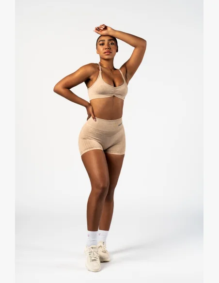 NEBBIA Bezšvové push-up šortky s vysokým pásom TOTALLY SEAMLESS krémové