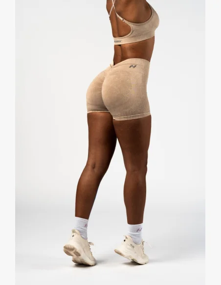 NEBBIA Bezšvové push-up šortky s vysokým pásom TOTALLY SEAMLESS krémové