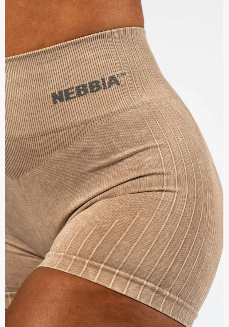 NEBBIA Bezšvové push-up šortky s vysokým pásom TOTALLY SEAMLESS krémové