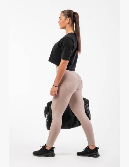 NEBBIA Lifting Effect Bubble Butt legíny s vysokým pásom béžová