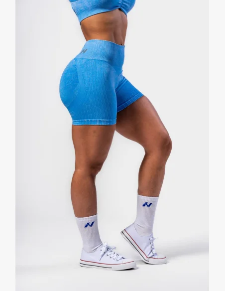 NEBBIA Bezšvové push-up šortky s vysokým pásom TOTALLY SEAMLESS modré