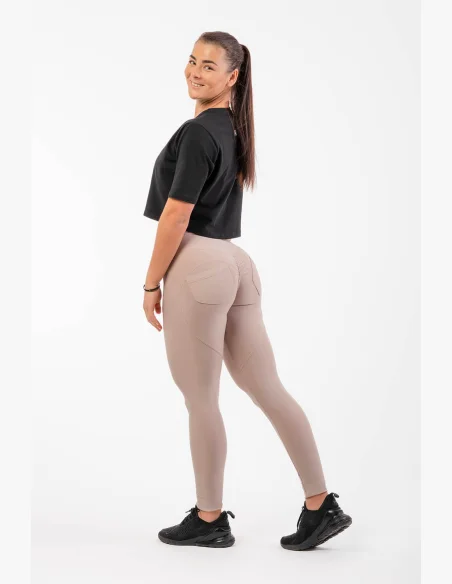 NEBBIA Lifting Effect Bubble Butt legíny s vysokým pásom béžová