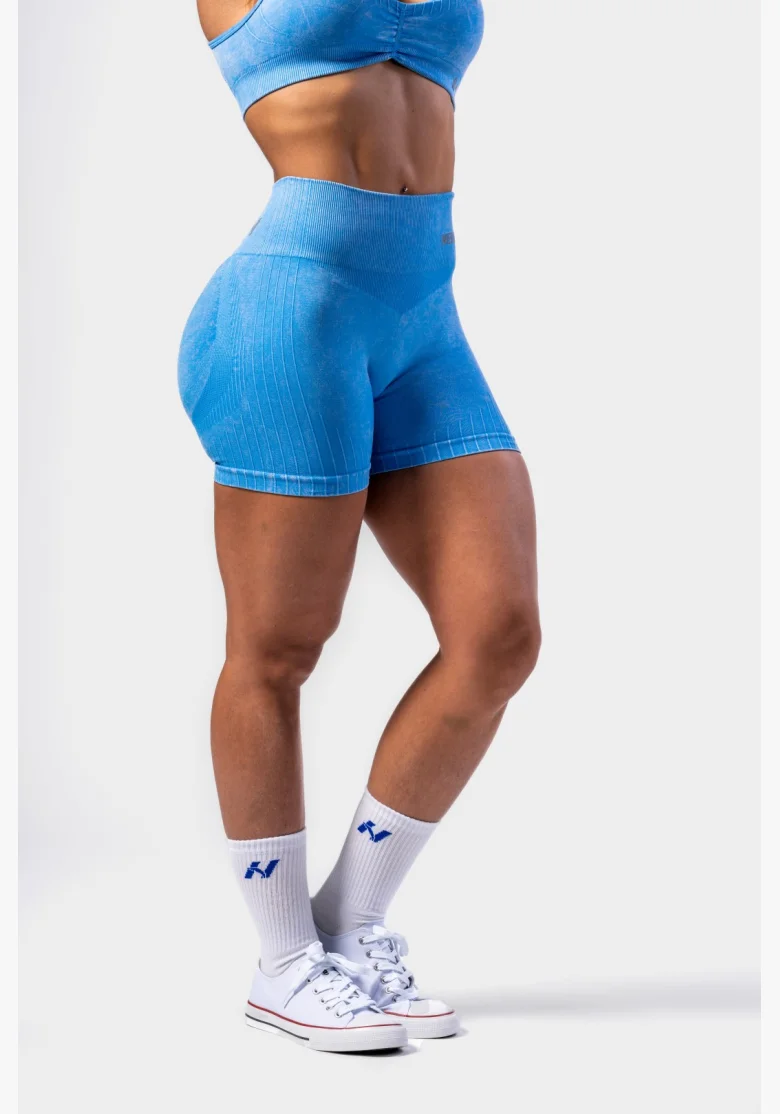 NEBBIA Bezšvové push-up šortky s vysokým pásom TOTALLY SEAMLESS modré