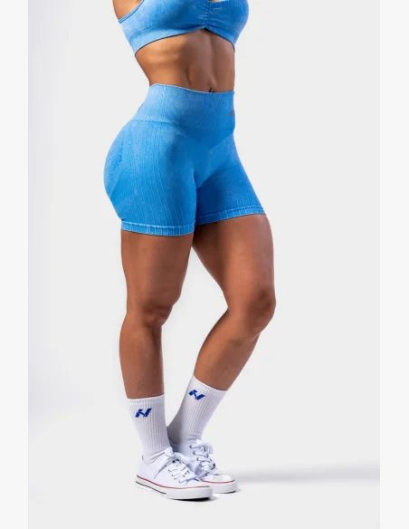 NEBBIA Bezšvové push-up šortky s vysokým pásom TOTALLY SEAMLESS modré