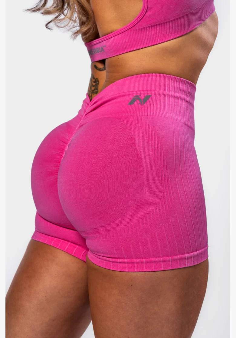 NEBBIA Bezšvíkové push-up nohavice s vysokým pásom TOTALLY SEAMLESS ružové