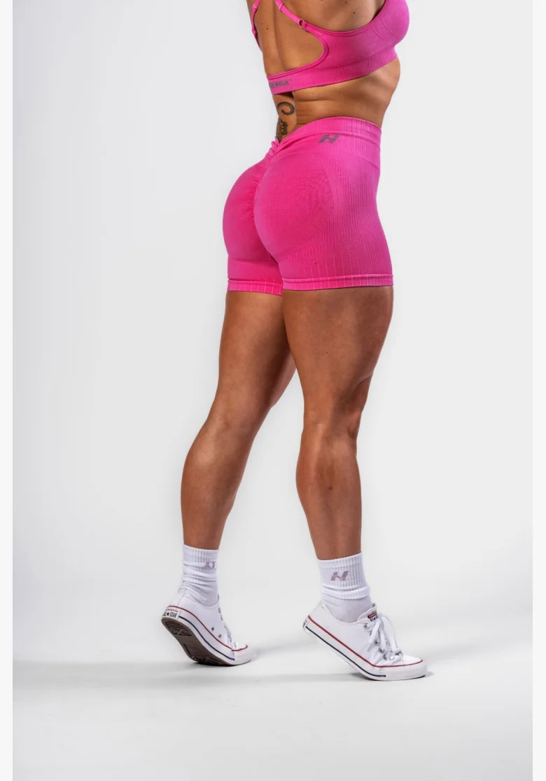 NEBBIA Bezšvíkové push-up nohavice s vysokým pásom TOTALLY SEAMLESS ružové