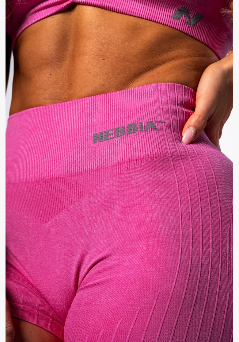 NEBBIA Bezšvíkové push-up nohavice s vysokým pásom TOTALLY SEAMLESS ružové