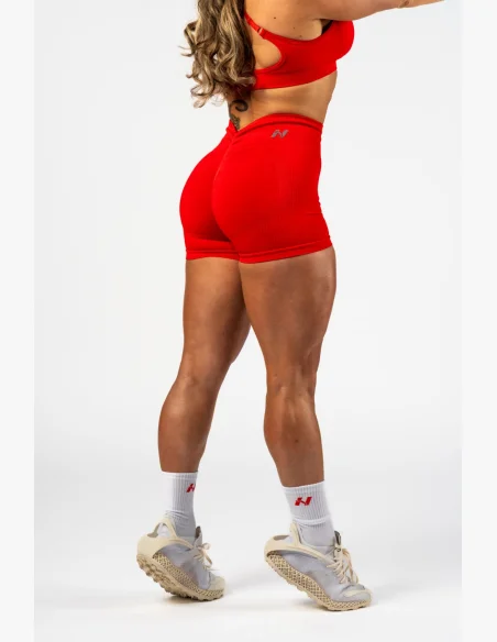 NEBBIA Bezšvírové push-up šortky s vysokým pásom TOTALLY SEAMLESS červené