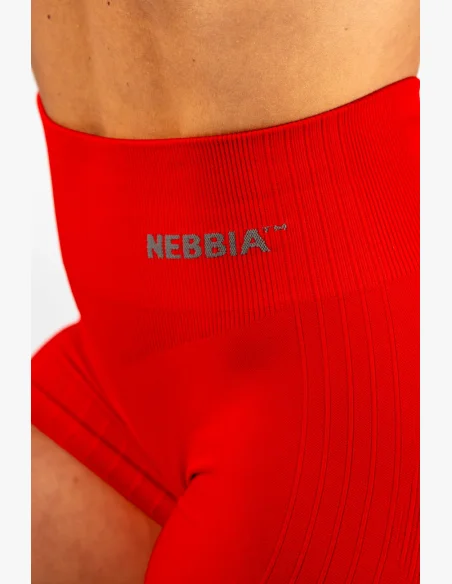 NEBBIA Bezšvírové push-up šortky s vysokým pásom TOTALLY SEAMLESS červené