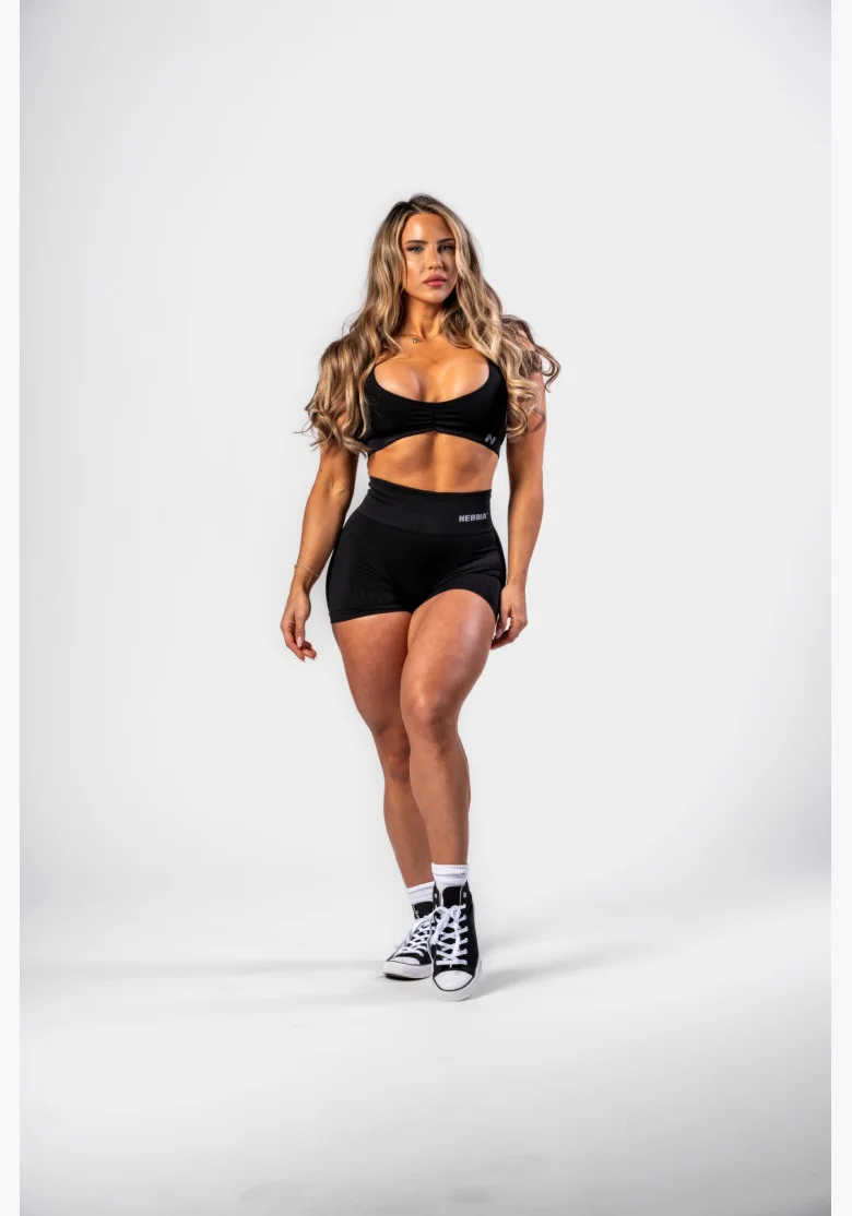 NEBBIA Bezšvové push-up šortky s vysokým pásom TOTALLY SEAMLESS čierne