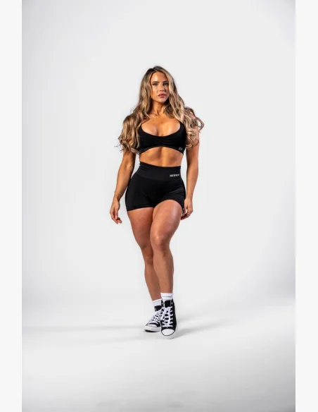 NEBBIA Bezšvové push-up šortky s vysokým pásom TOTALLY SEAMLESS čierne