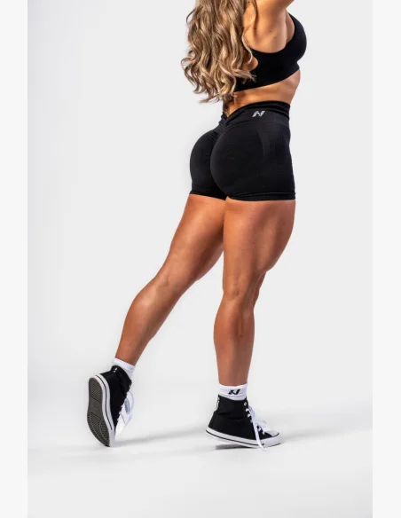NEBBIA Bezšvové push-up šortky s vysokým pásom TOTALLY SEAMLESS čierne