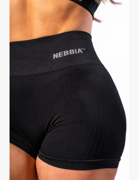 NEBBIA Bezšvové push-up šortky s vysokým pásom TOTALLY SEAMLESS čierne