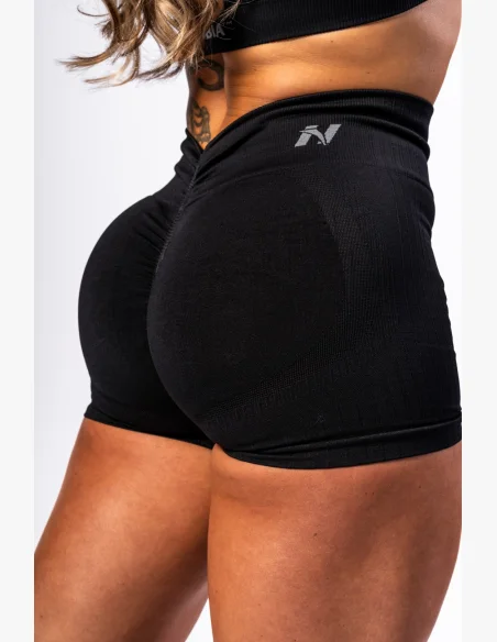 NEBBIA Bezšvové push-up šortky s vysokým pásom TOTALLY SEAMLESS čierne