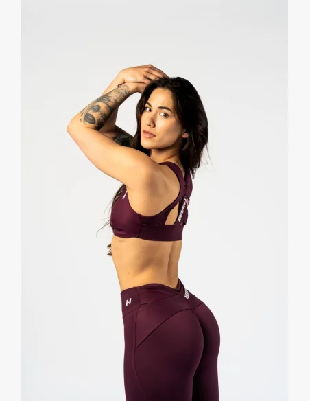 NEBBIA Športová podprsenka STRONG BEAUTY bordová
