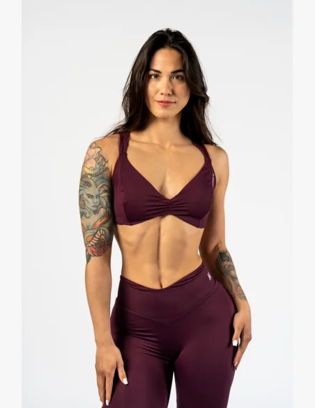 NEBBIA Športová podprsenka STRONG BEAUTY bordová