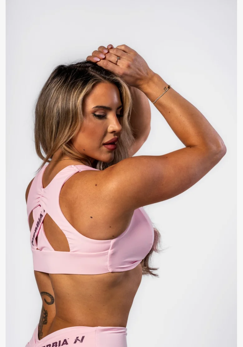 NEBBIA Športová podprsenka STRONG BEAUTY ružová