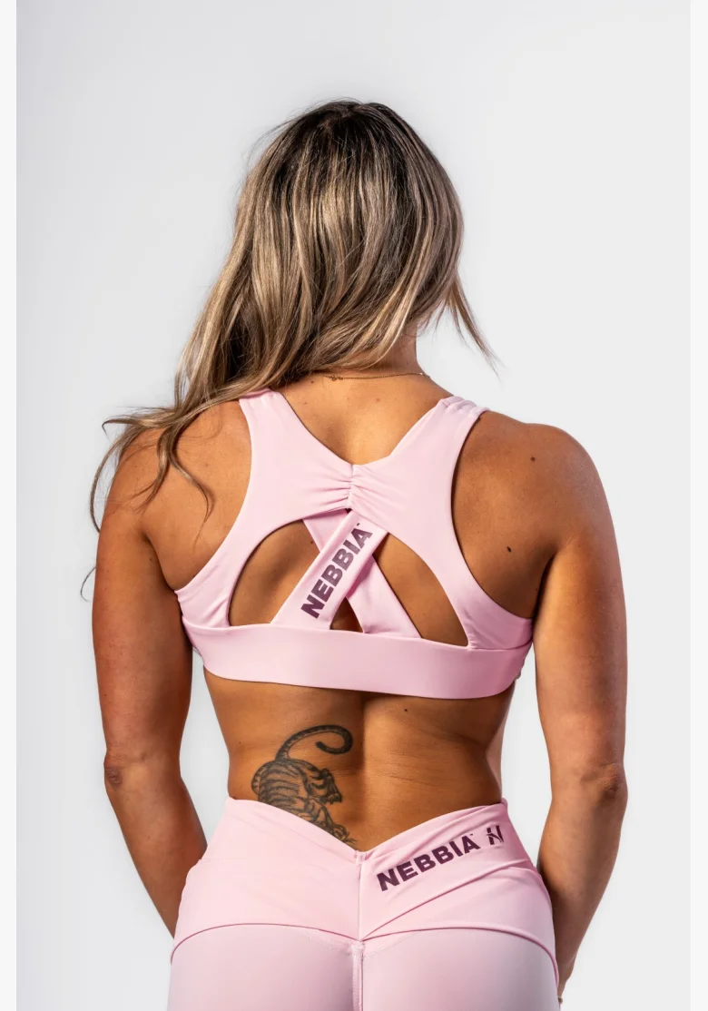 NEBBIA Športová podprsenka STRONG BEAUTY ružová