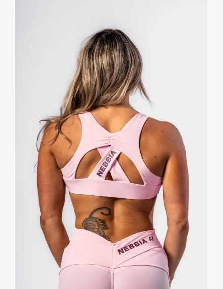 NEBBIA Športová podprsenka STRONG BEAUTY ružová