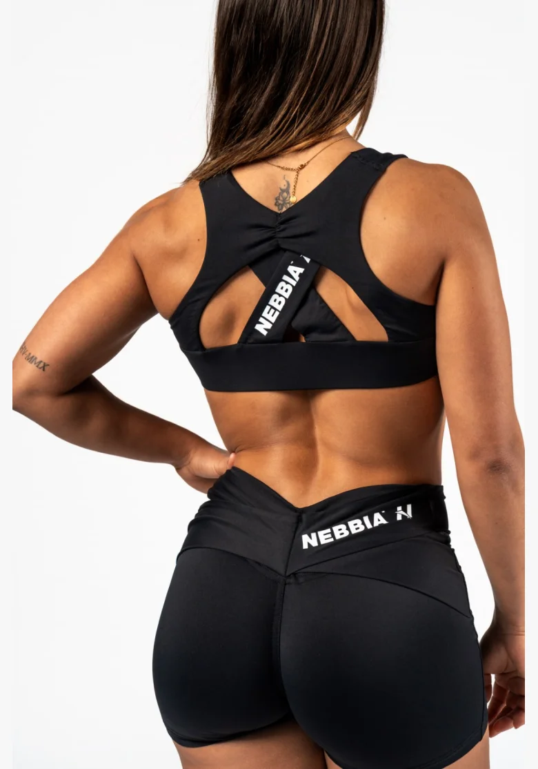 NEBBIA Športová podprsenka STRONG BEAUTY čierna