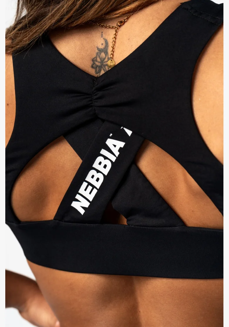 NEBBIA Športová podprsenka STRONG BEAUTY čierna