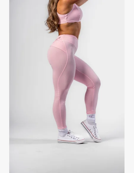 NEBBIA Tvarujúce legíny s V-shaped pásom STRONG BEAUTY ružové