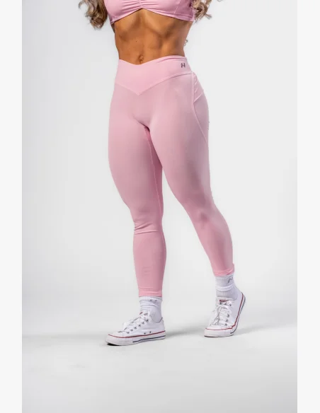 NEBBIA Tvarujúce legíny s V-shaped pásom STRONG BEAUTY ružové