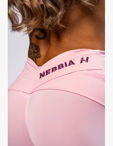 NEBBIA Tvarujúce legíny s V-shaped pásom STRONG BEAUTY ružové