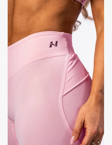 NEBBIA Tvarujúce legíny s V-shaped pásom STRONG BEAUTY ružové