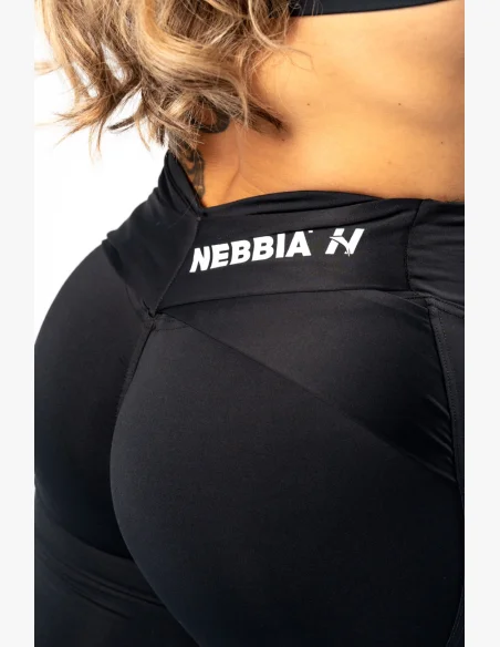 NEBBIA Tvarujúce legíny s V-shaped pásom STRONG BEAUTY čierne