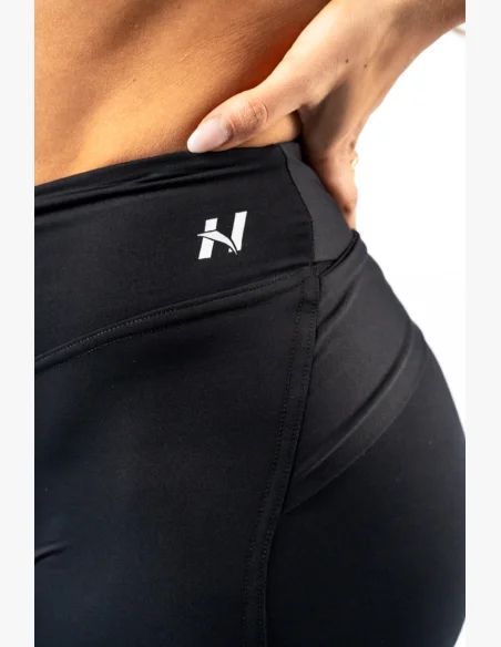NEBBIA Tvarujúce legíny s V-shaped pásom STRONG BEAUTY čierne