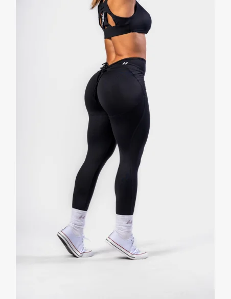NEBBIA Tvarujúce legíny so šnurovaním STRONG BEAUTY čierne