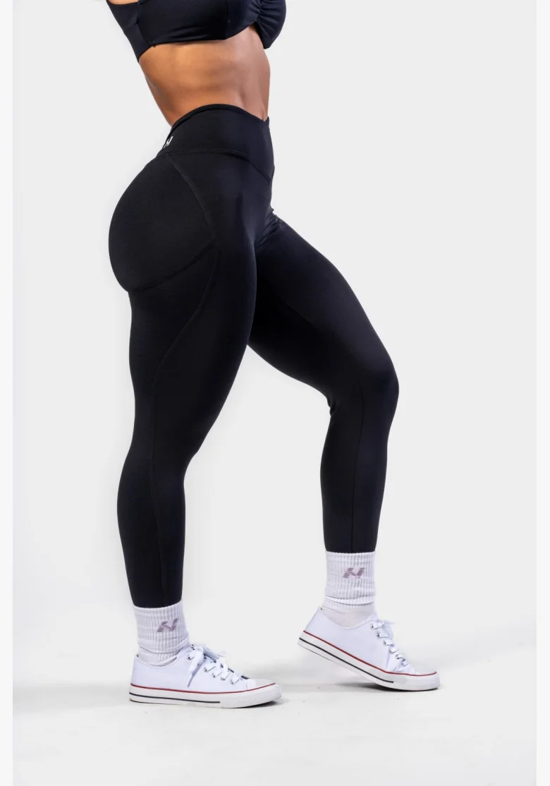 NEBBIA Tvarujúce legíny so šnurovaním STRONG BEAUTY čierne