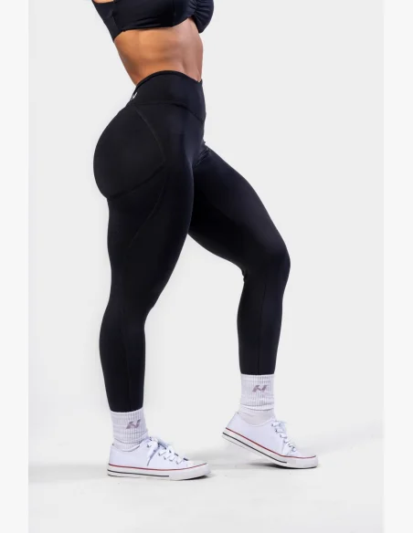 NEBBIA Tvarujúce legíny so šnurovaním STRONG BEAUTY čierne