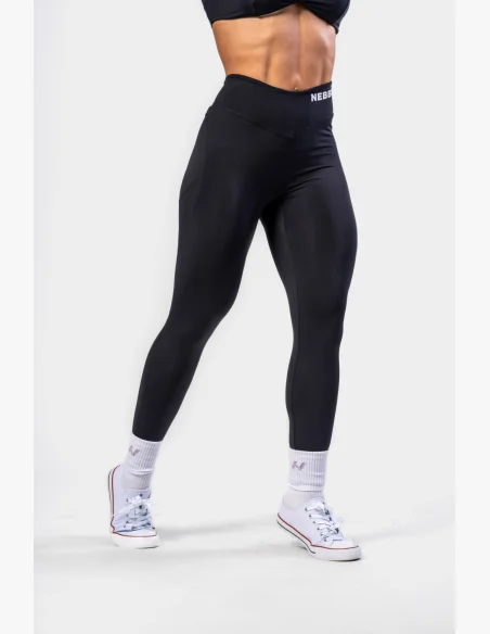 NEBBIA Tvarujúce legíny so šnurovaním STRONG BEAUTY čierne