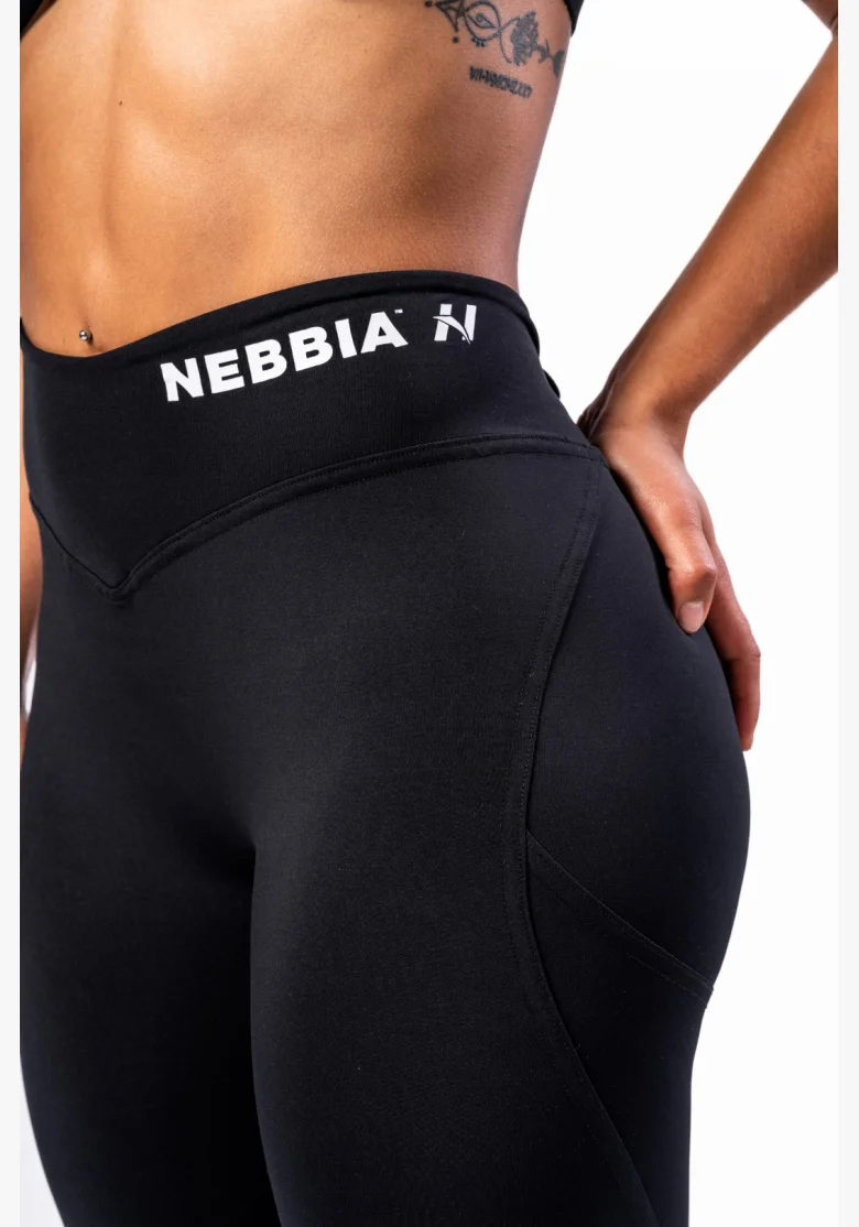 NEBBIA Tvarujúce legíny so šnurovaním STRONG BEAUTY čierne