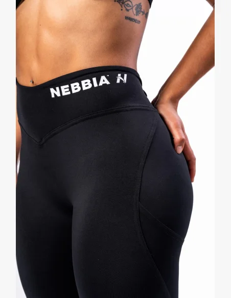 NEBBIA Tvarujúce legíny so šnurovaním STRONG BEAUTY čierne