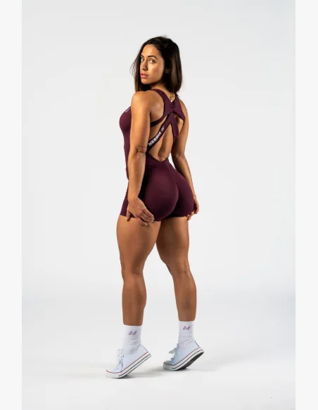 NEBBIA Tvarujúci fitness overal STRONG BEAUTY bordový
