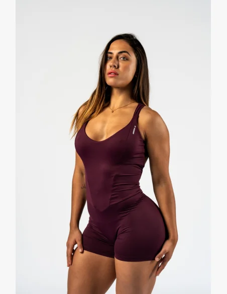 NEBBIA Tvarujúci fitness overal STRONG BEAUTY bordový