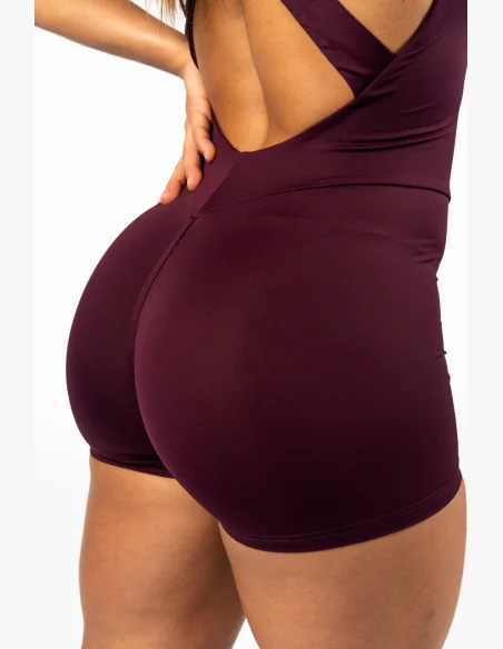 NEBBIA Tvarujúci fitness overal STRONG BEAUTY bordový