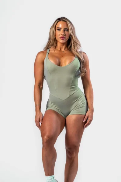 NEBBIA • NEBBIA Tvarujúci fitness overal STRONG BEAUTY svetlozelený • Nebshop.sk 2